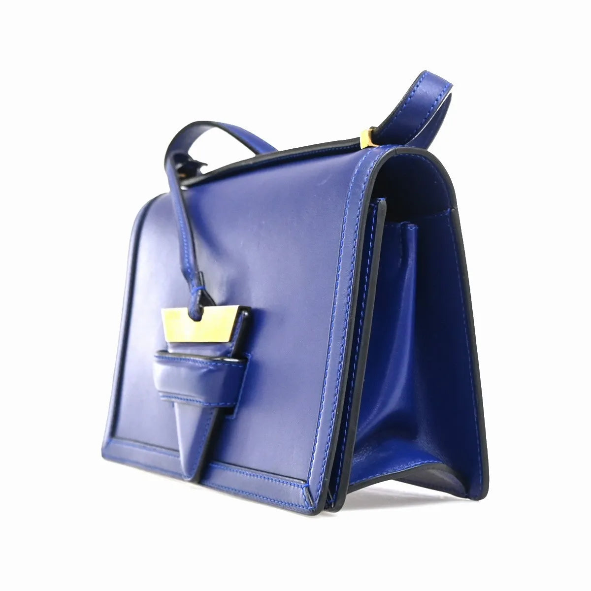 Loewe Barcelona Leather, Blue, Leather, Shoulder Bag