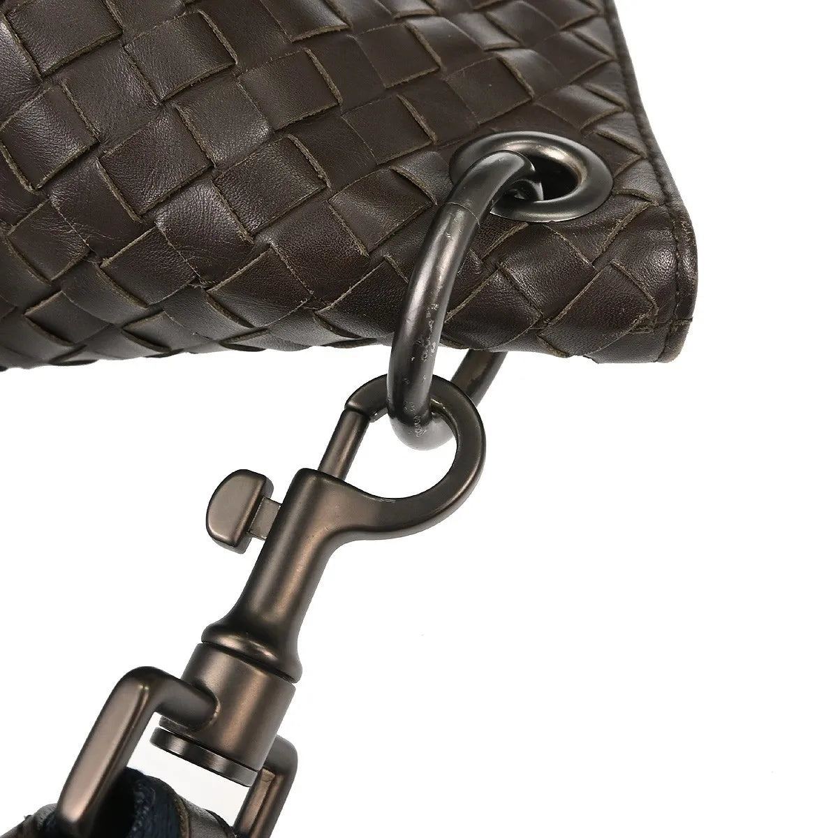Bottega Veneta Intrecciato Shoulder Leather, Brown, Leather, Shoulder Bag