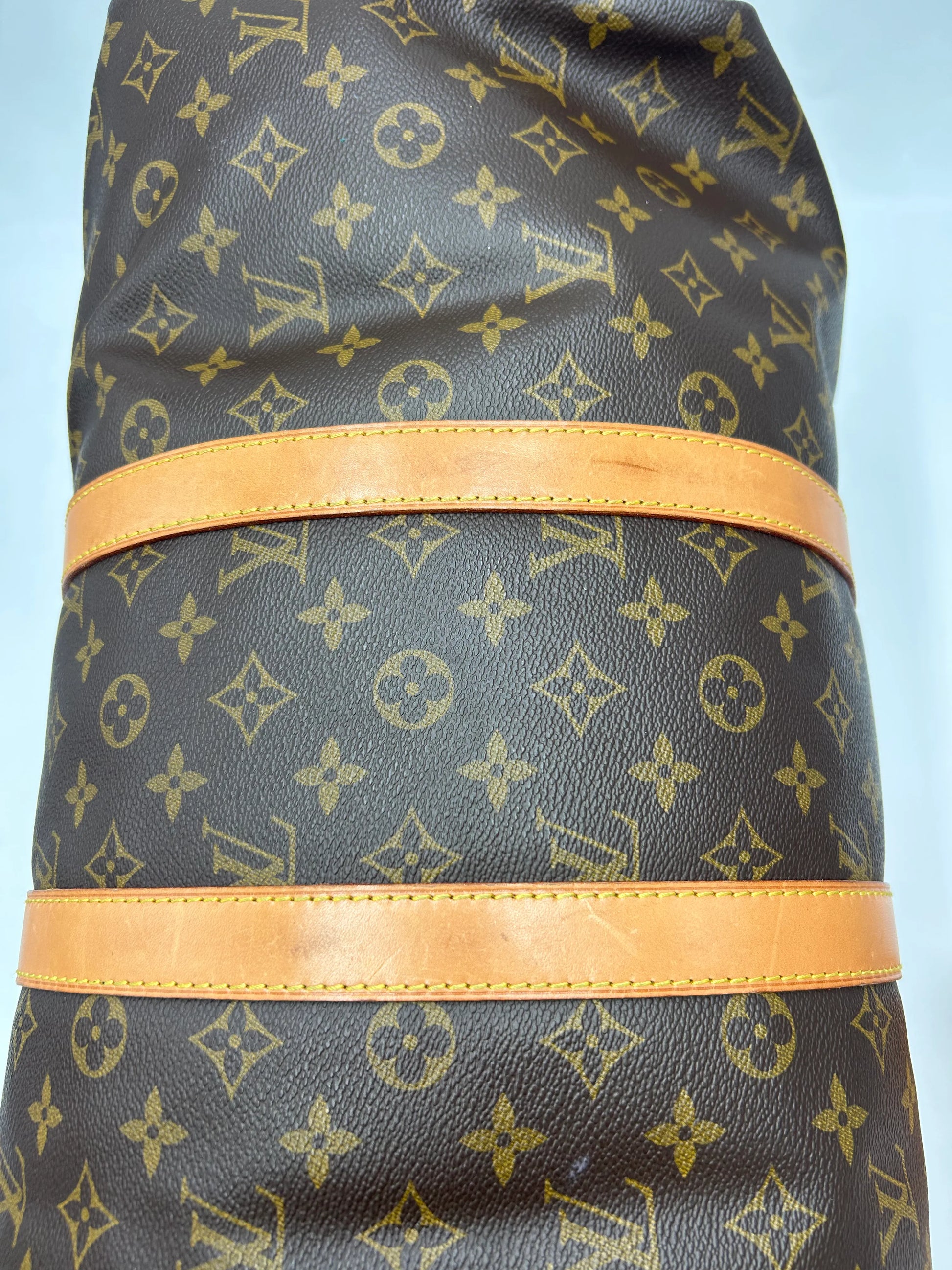 Louis Vuitton keepall bandoulière monogram, Brown, Canvas, Handbag