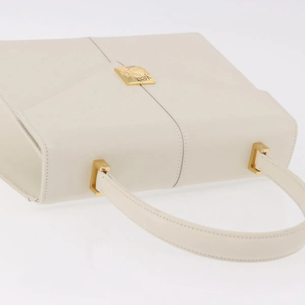 Saint Laurent Vintage handbag Leather, White, Leather, Handbag