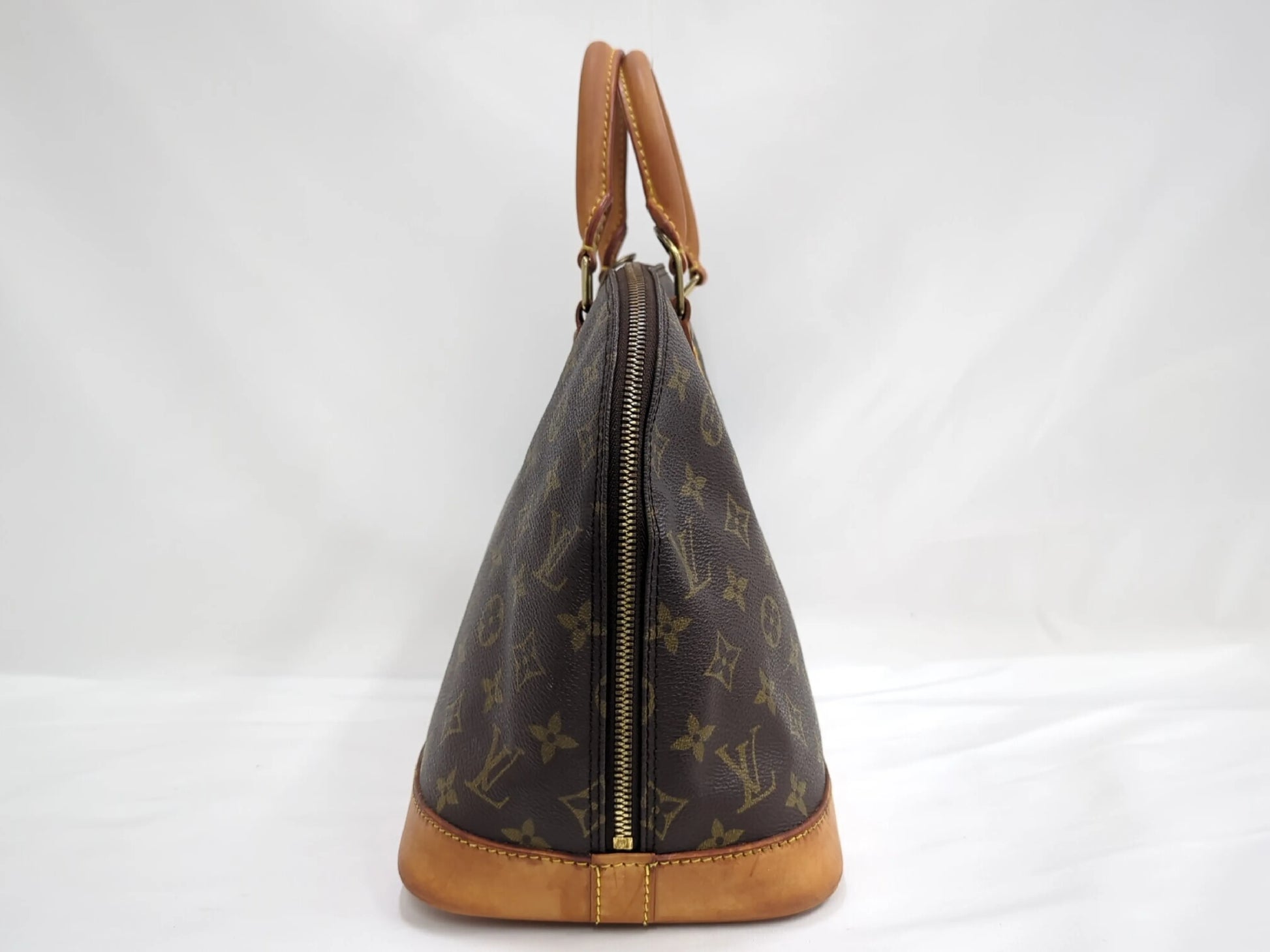 Louis Vuitton Vintage Alma Monogram Canvas, Brown, Canvas, Handbag