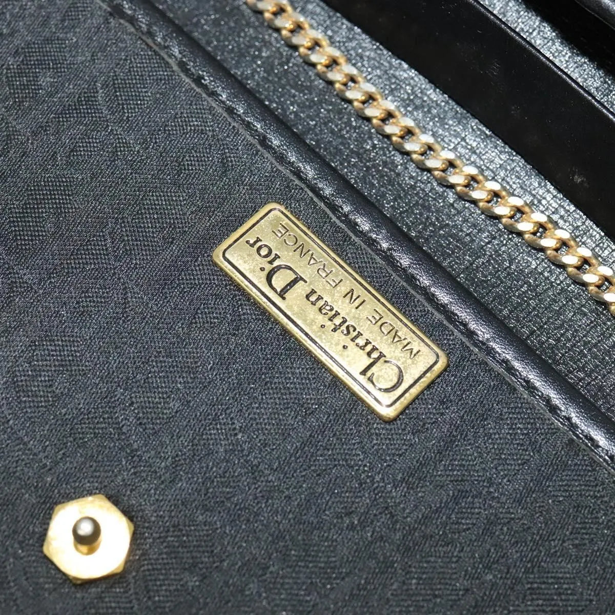 Christian Dior Vintage Trotter Canvas, Black, Canvas, Shoulder Bag