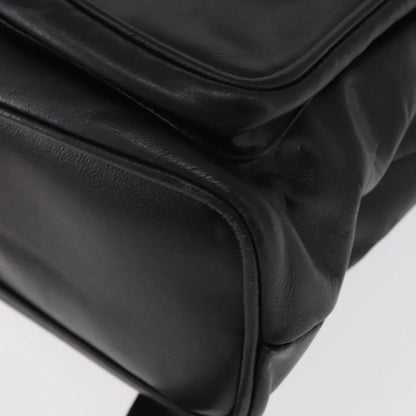 Gucci Vintage Bamboo Leather, Black, Leather, Backpack