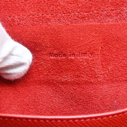 Celine Belt Calfskin, Red, Leather, Handbag