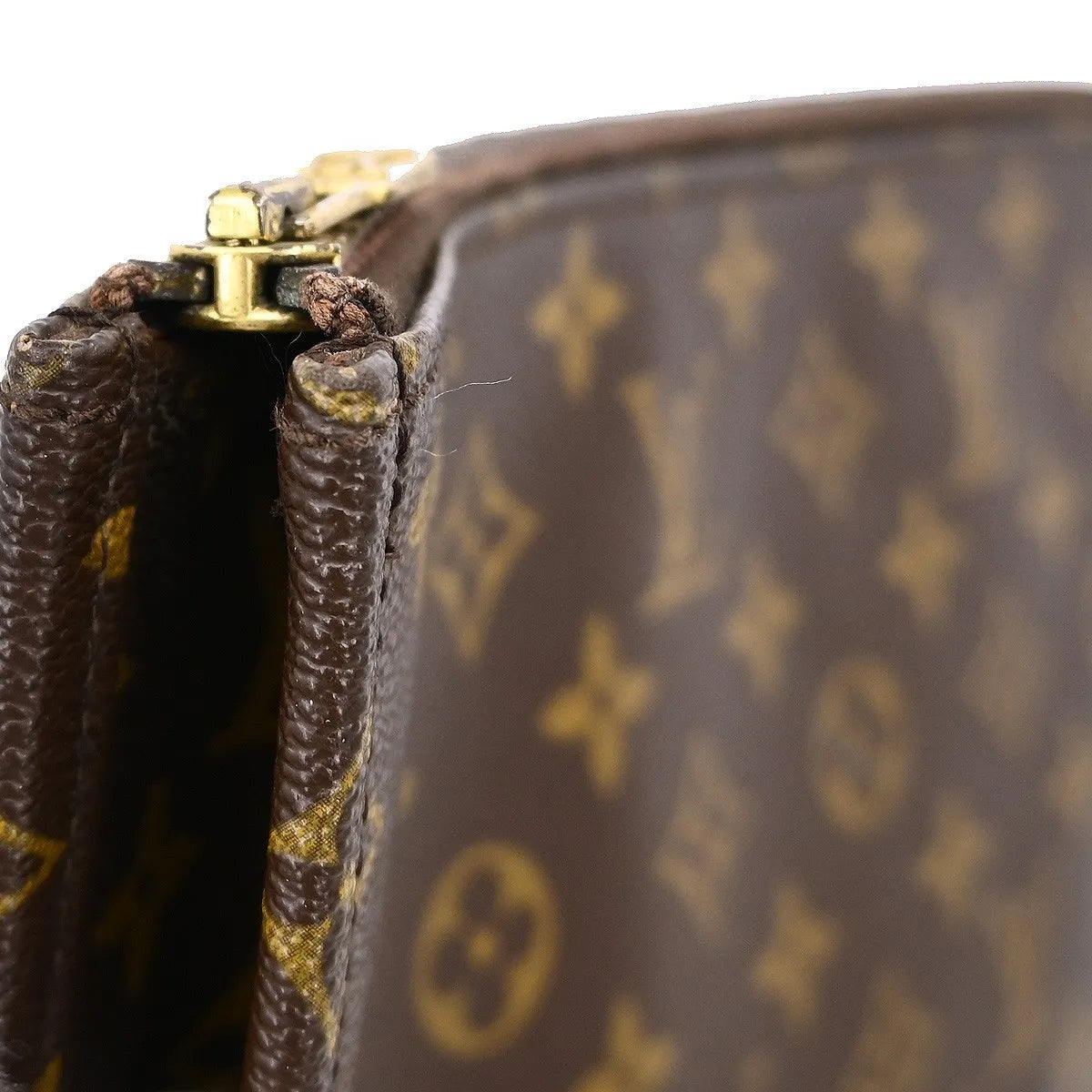 Louis Vuitton Poche Documents Monogram Canvas, Brown, Canvas, Clutch