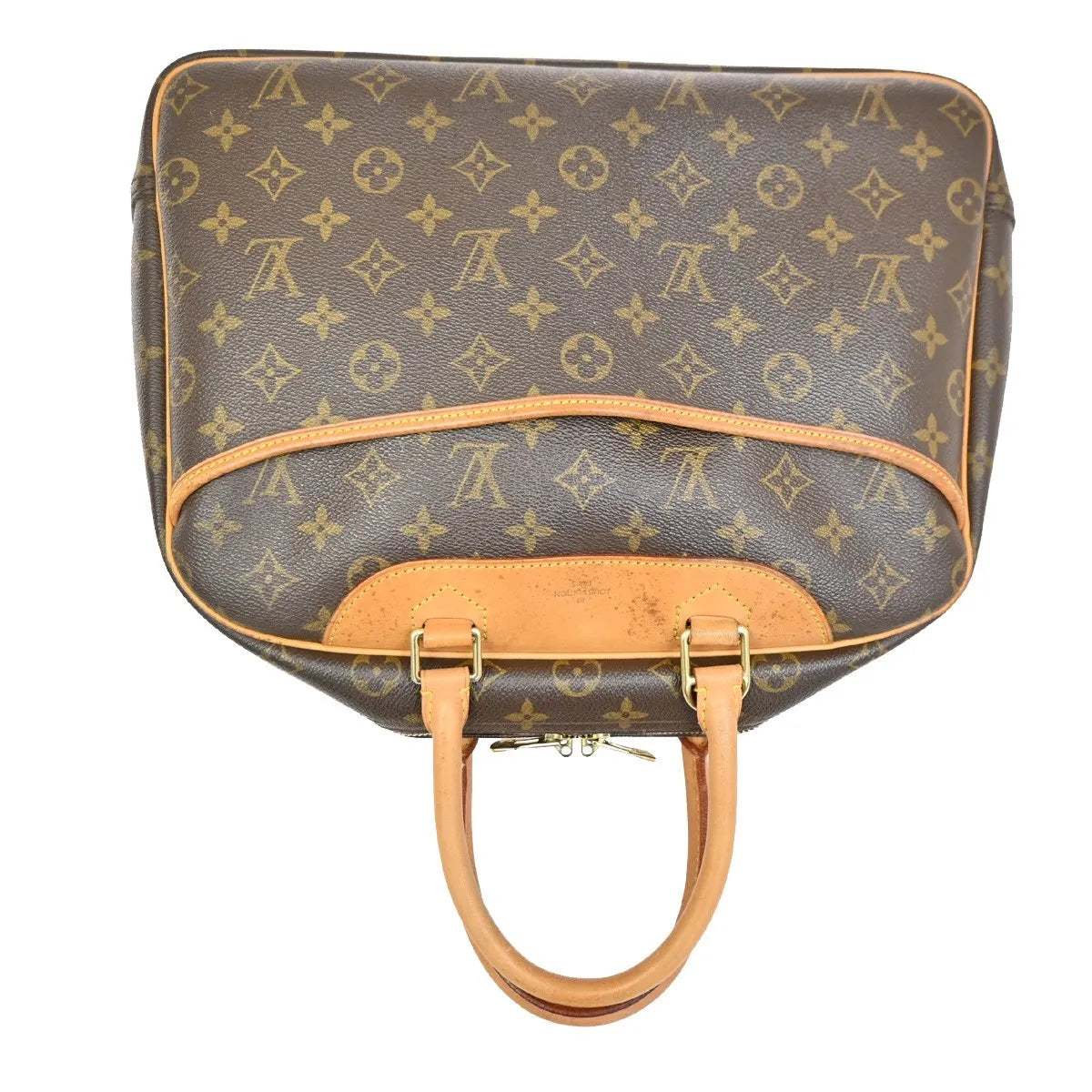 Louis Vuitton Deauville Monogram Canvas, Brown, Leather, Handbag