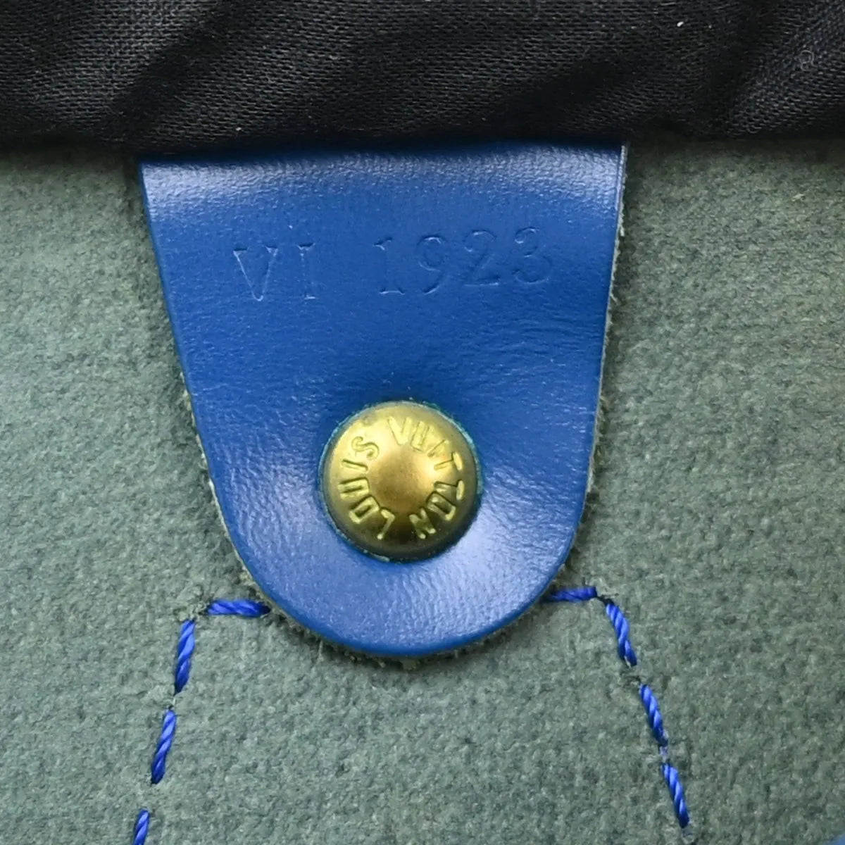 Louis Vuitton Speedy Epi Leather, Blue, Leather, Handbag