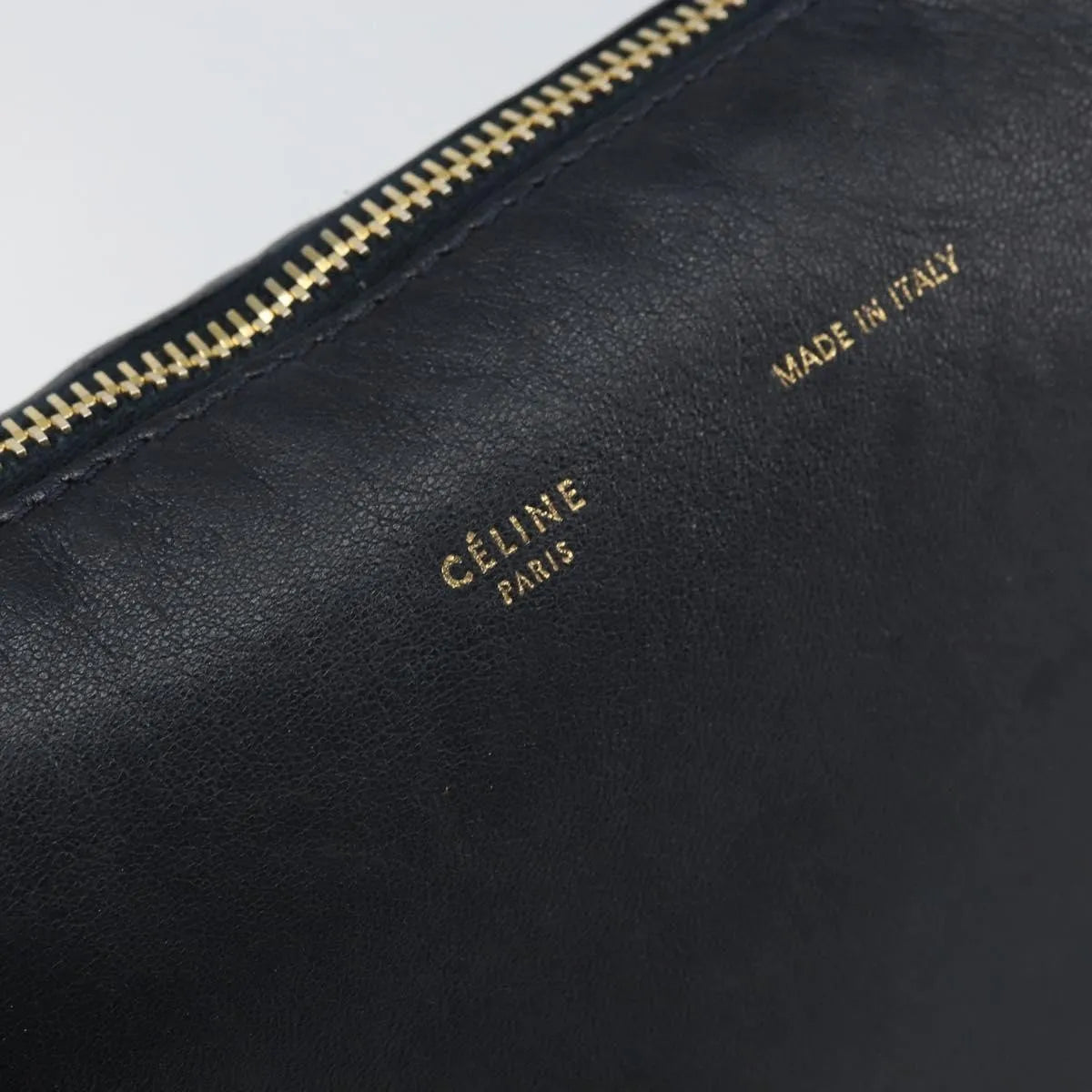 Celine Vintage Leather, Navy, Leather, Shoulder Bag