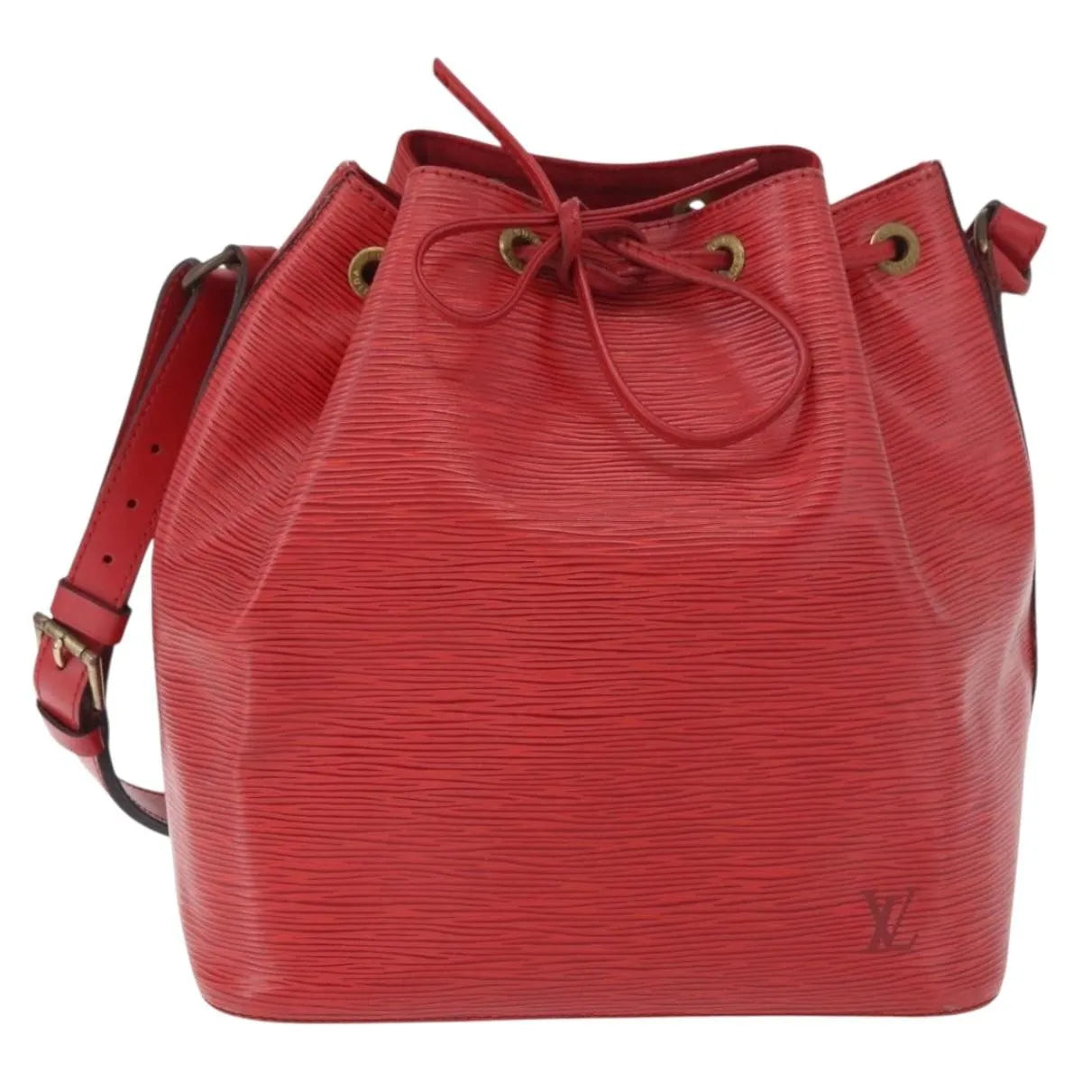 Louis Vuitton Petit Noe Epi Leather, Red, Leather, Shoulder Bag