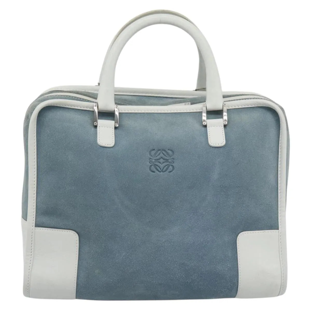 Loewe Amazona Suede, Blue, Suede, Handbag