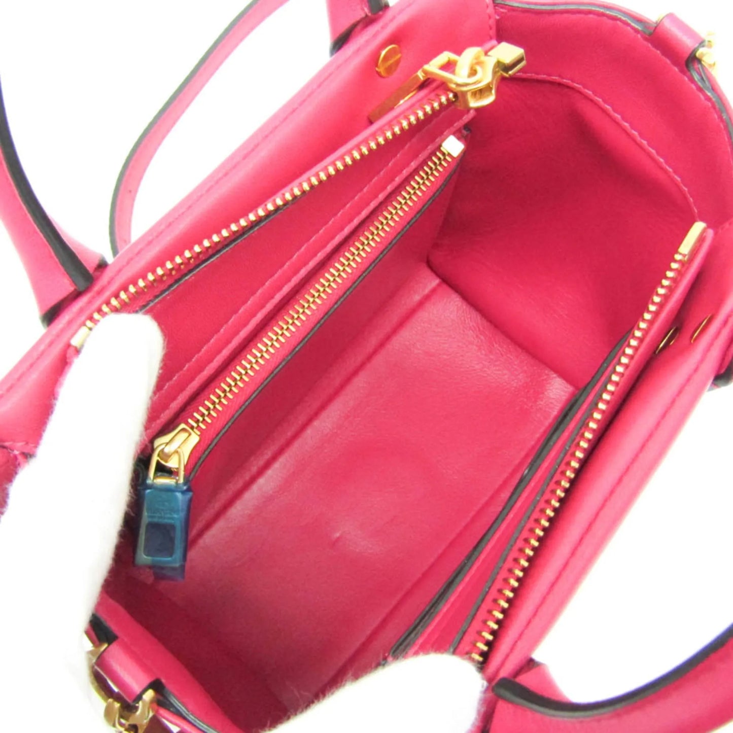 Valentino Garavani One Stud Top Handle Leather, Pink, Leather, Handbag