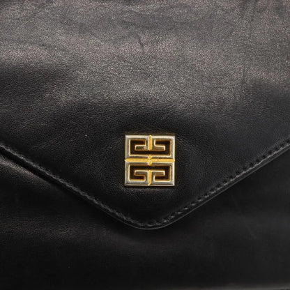 Givenchy Vintage 4G Leather, Black, Leather, Shoulder Bag