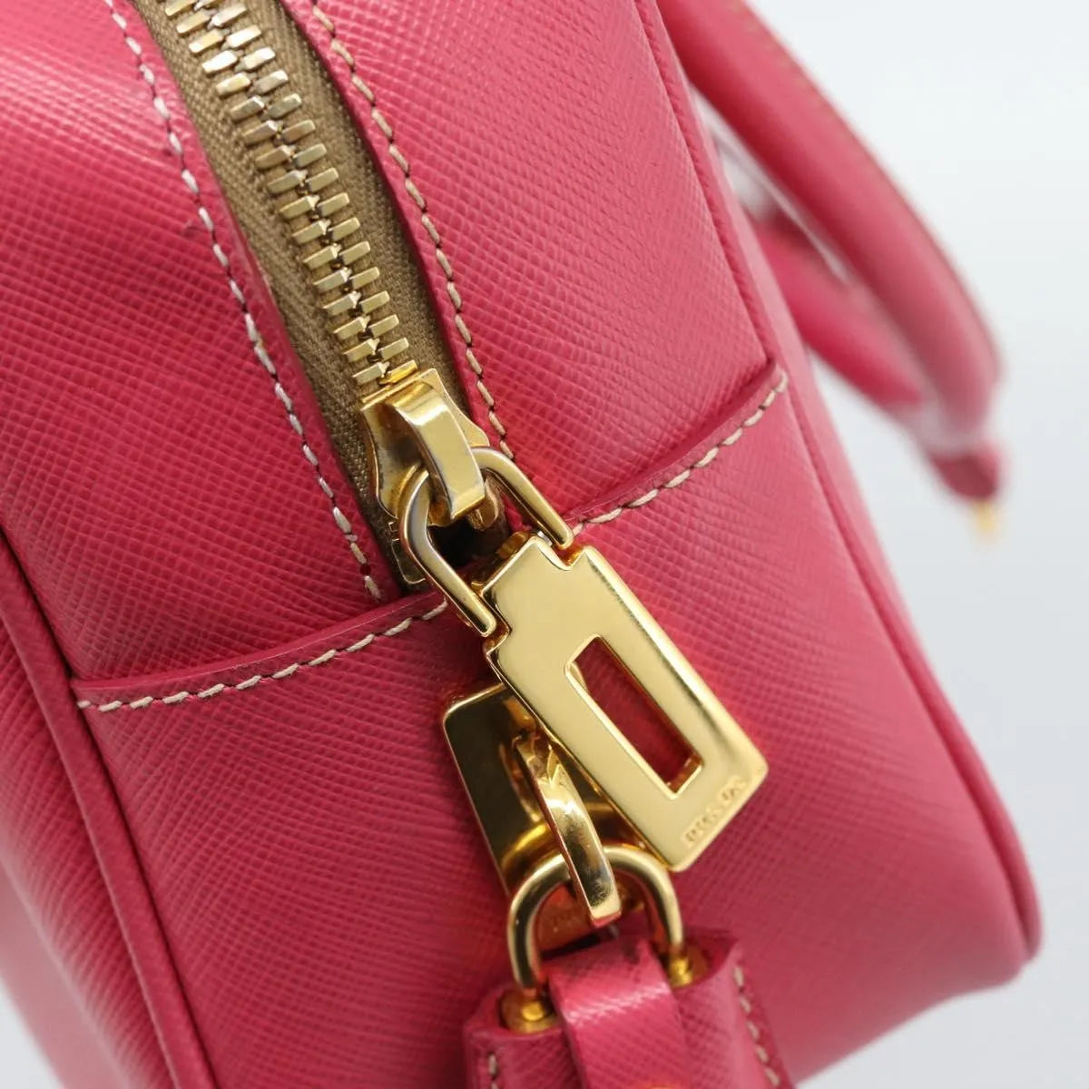 Prada Bauletto Saffiano Leather, Pink, Leather, Handbag