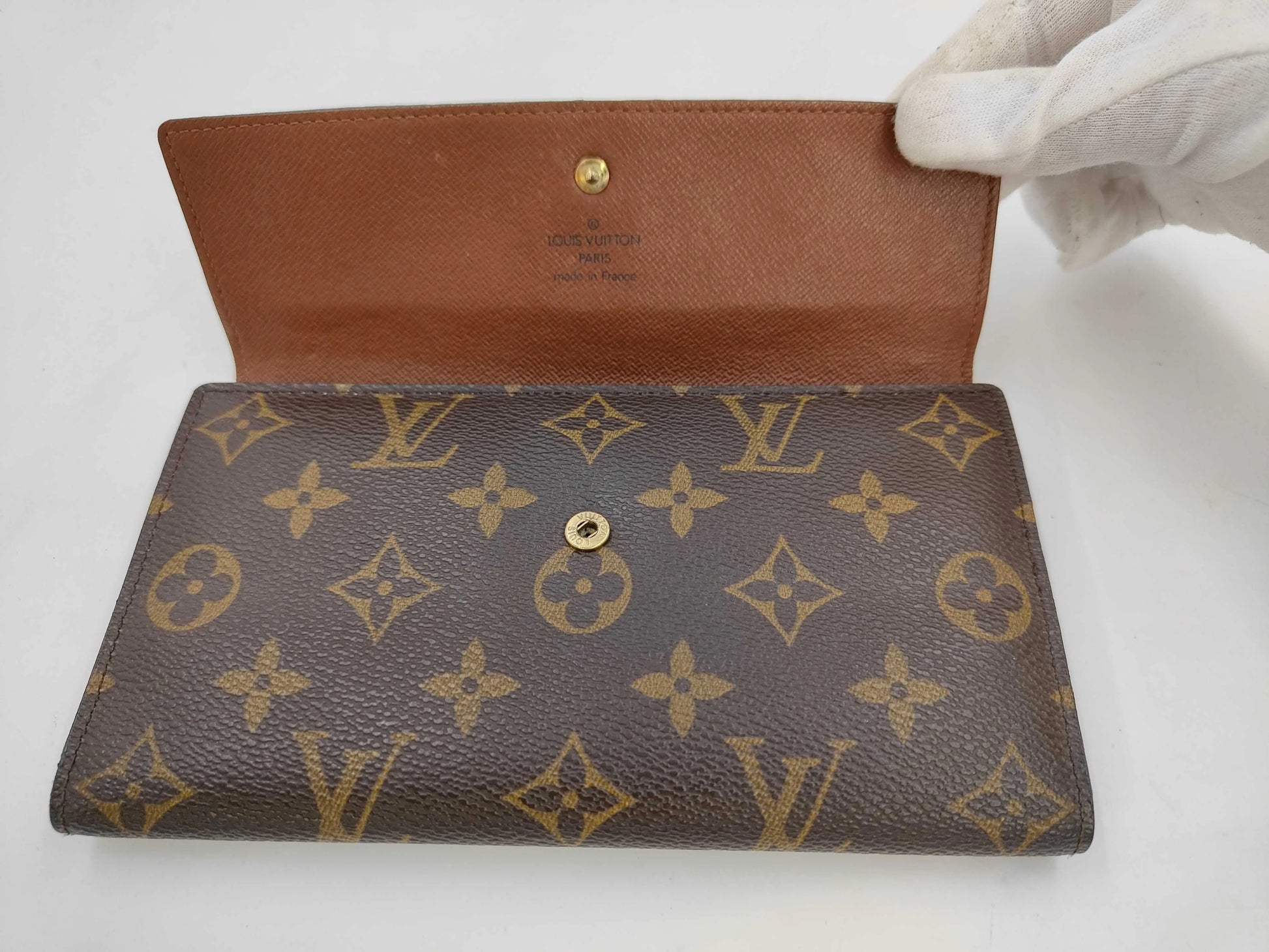 Louis Vuitton Emilie Monogram Canvas, Brown, Canvas, Wallet