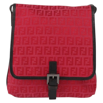Fendi Vintage Flap Zucchino Canvas, Red, Canvas, Shoulder Bag