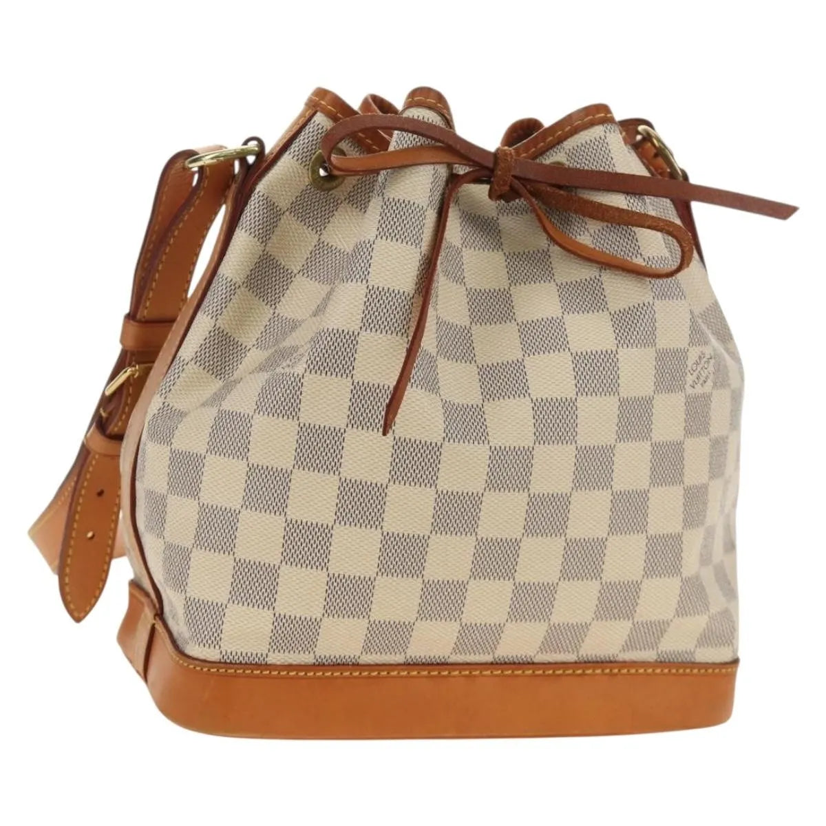 Louis Vuitton Noe Damier, White, Canvas, Shoulder Bag