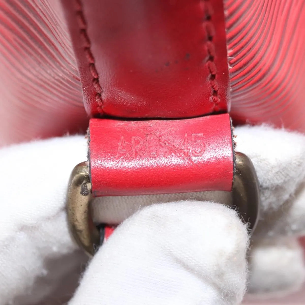 Louis Vuitton Petit Noe Epi Leather, Red, Leather, Shoulder Bag