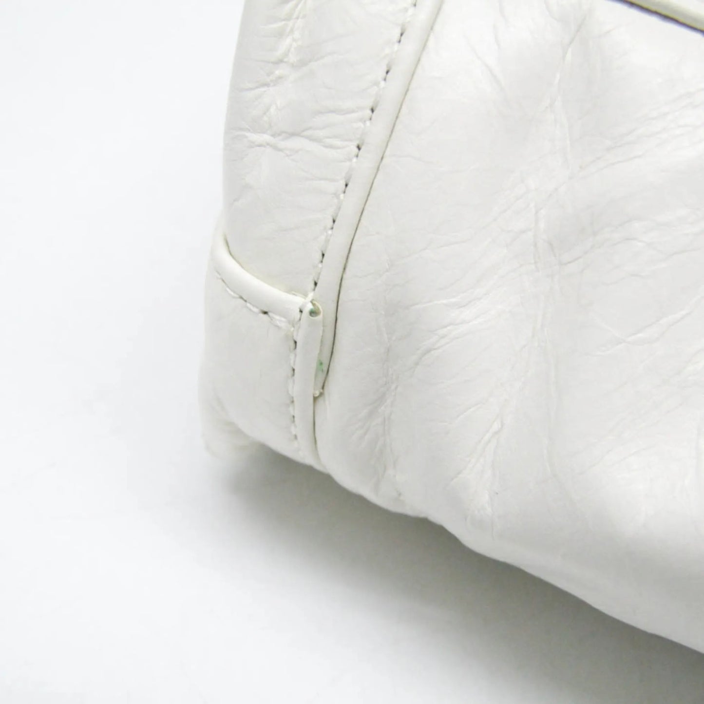 Bottega Veneta Arco Maxi Intrecciato Leather, White, Leather, Handbag
