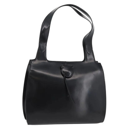Salvatore Ferragamo Gancini Tote Patent leather, Black, Patent Leather, Tote Bag