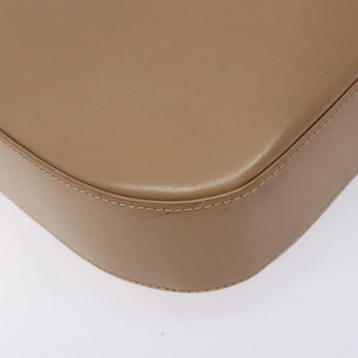 Salvatore Ferragamo Gancini Leather, Beige, Leather, Shoulder Bag
