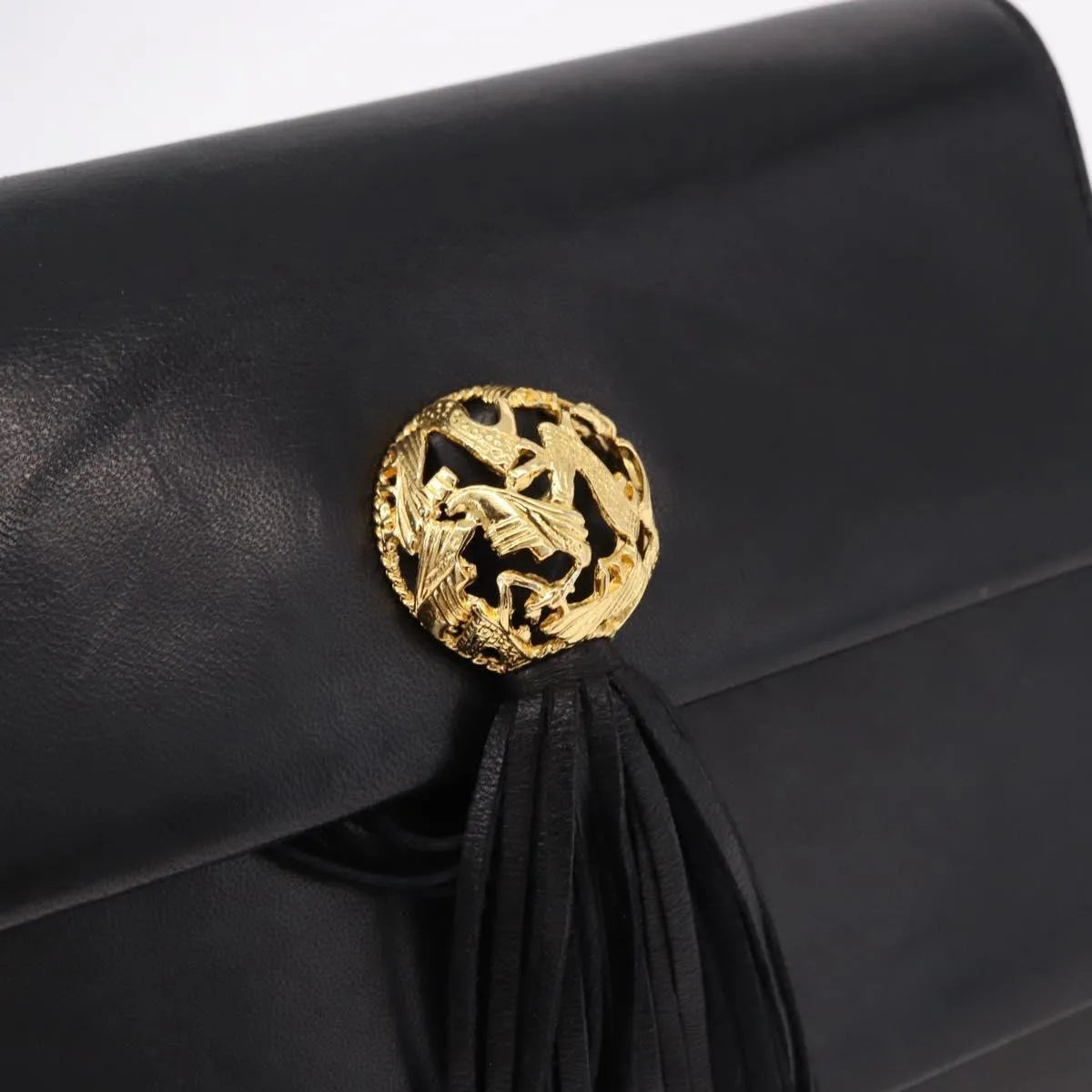 Salvatore Ferragamo Vintage Leather, Black, Leather, Shoulder Bag