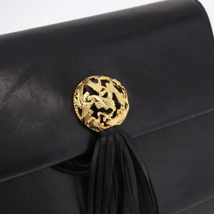 Salvatore Ferragamo Vintage Leather, Black, Leather, Shoulder Bag
