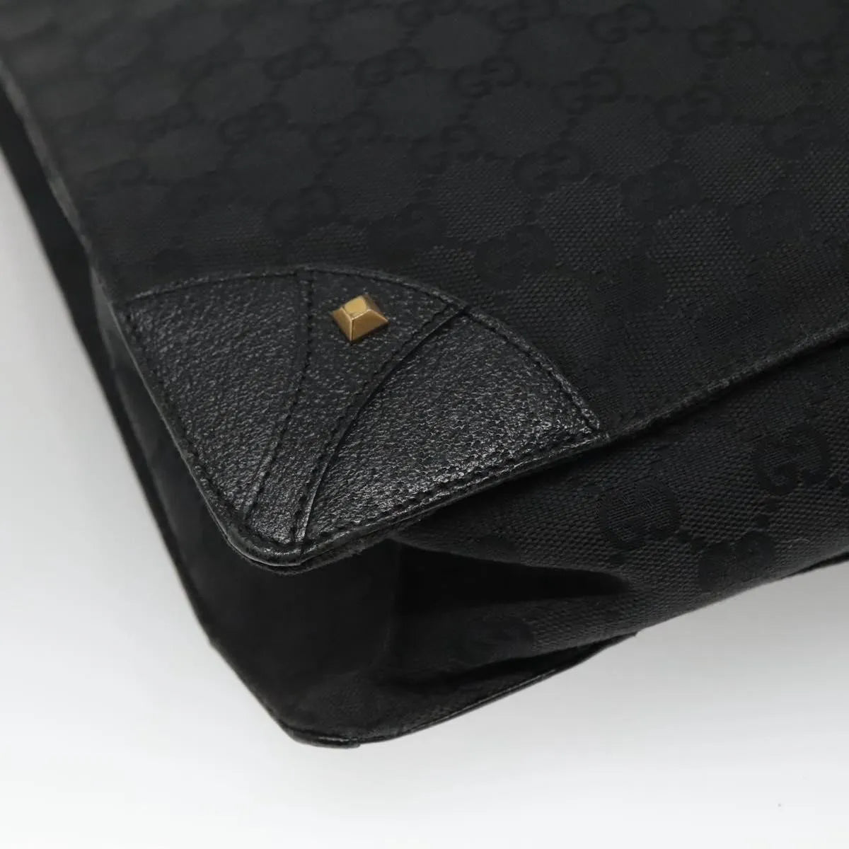 Gucci Nailhead Tote GG Canvas, Black, Canvas, Tote Bag