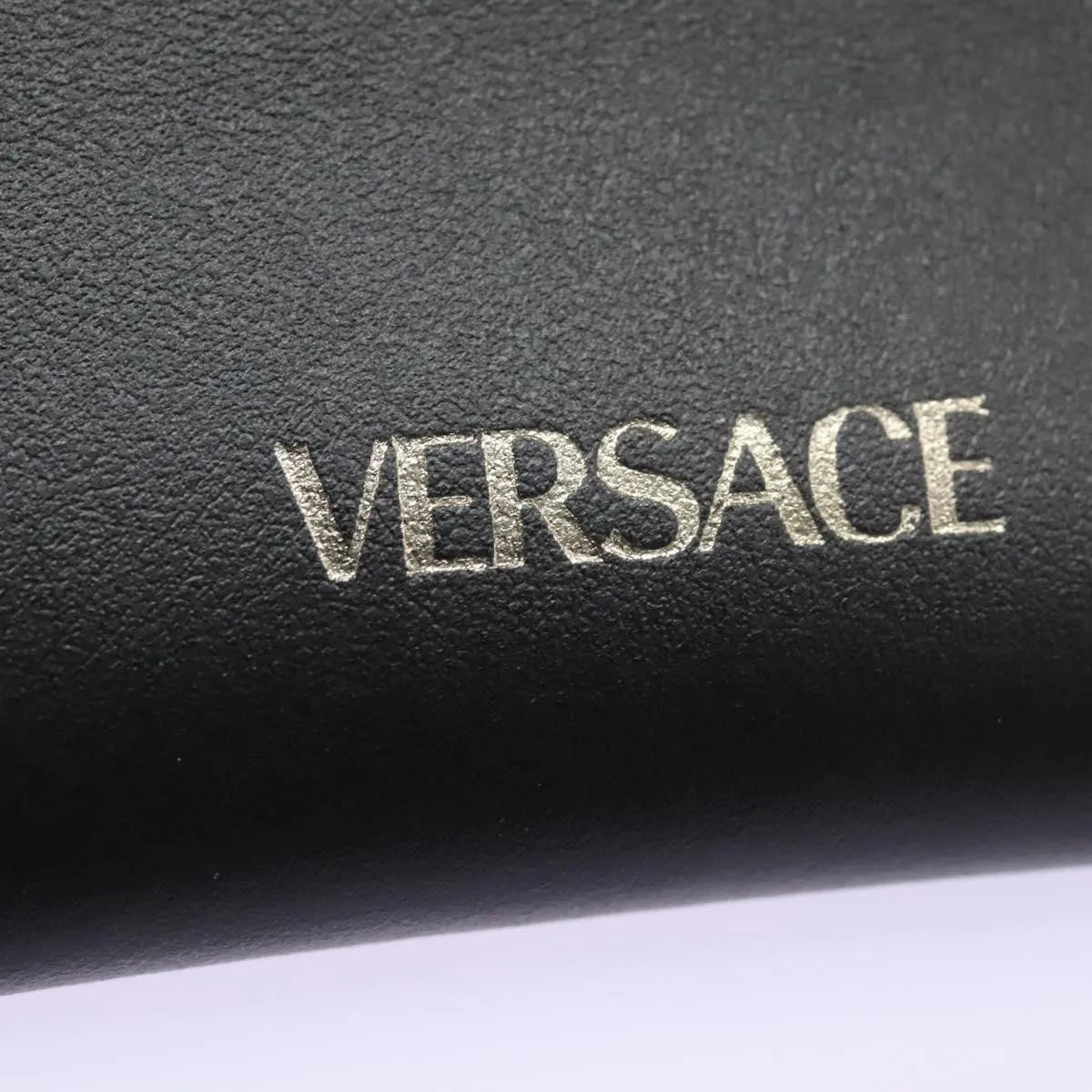 Versace La Greca Leather, Black, Leather, Shoulder Bag