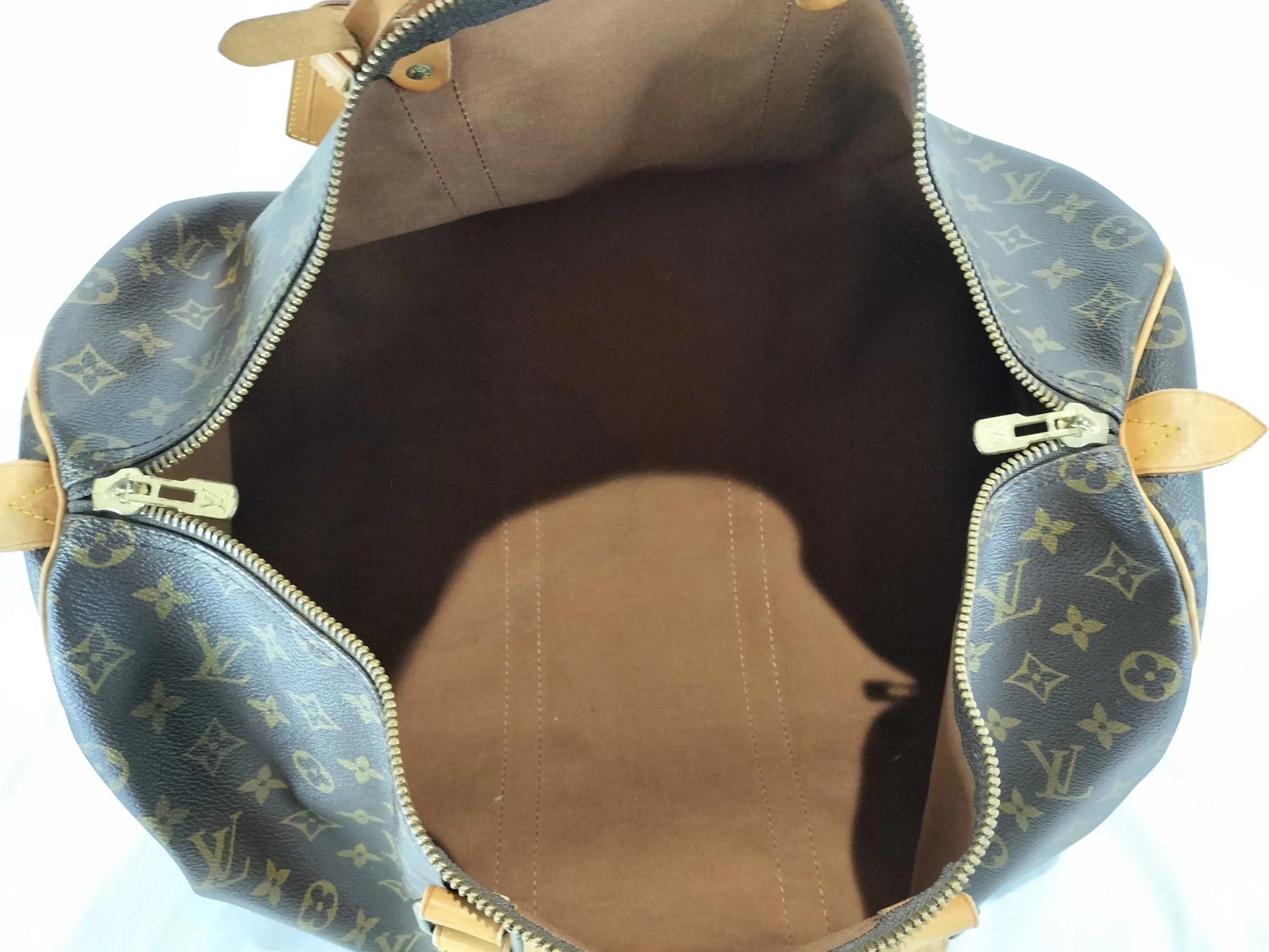 Louis Vuitton Keepall Monogram Canvas, Beige, Canvas, Travel Bag