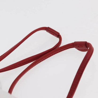 Saint Laurent Teddy Bucket Leather, Red, Leather, Shoulder Bag