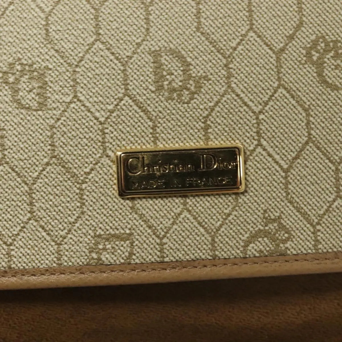 Christian Dior Vintage Leather, Beige, Leather, Shoulder Bag