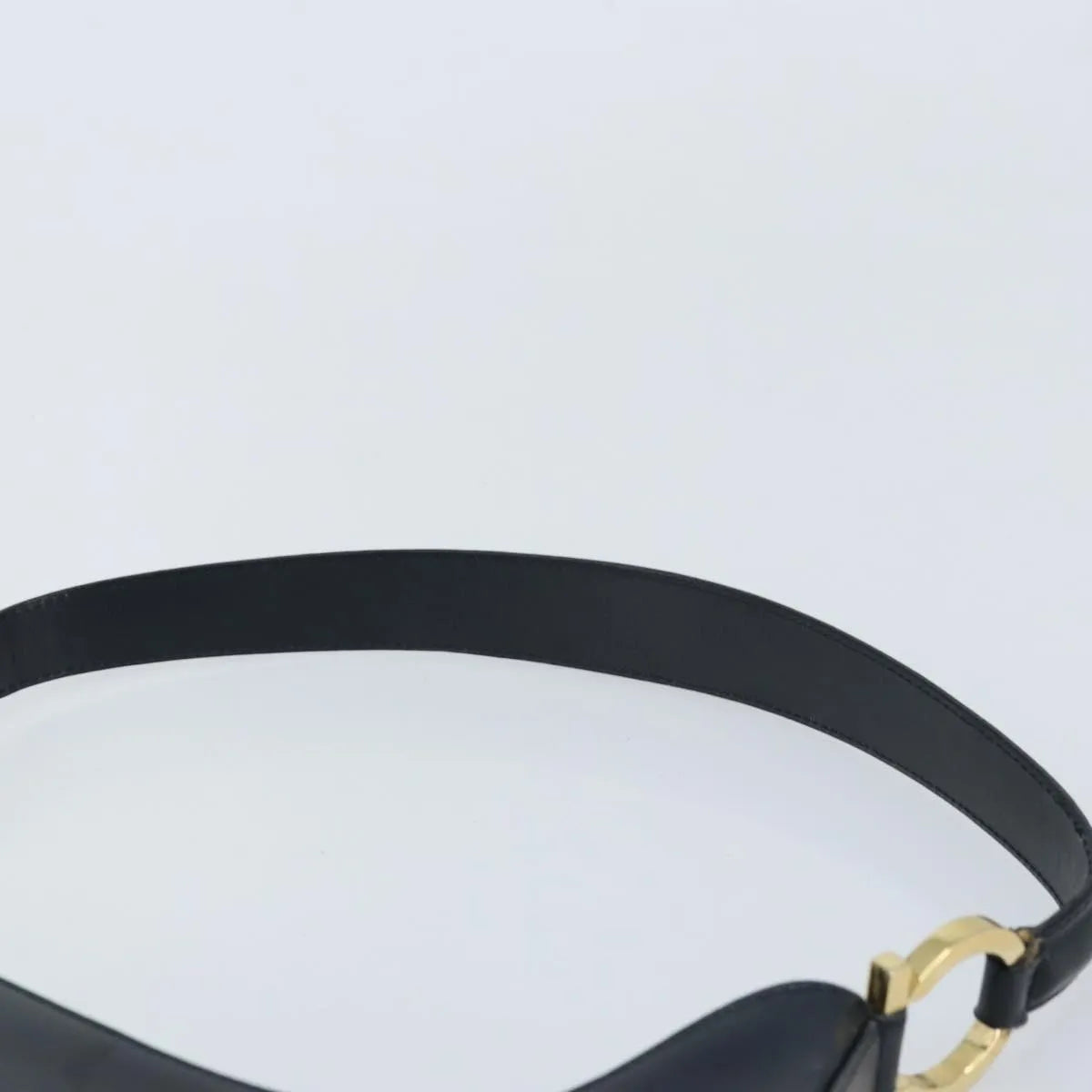 Salvatore Ferragamo Gancini Leather, Navy, Leather, Handbag
