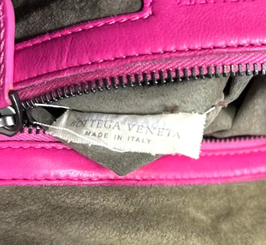 Bottega Veneta Nodini Intrecciato Nappa, Pink, Leather, Shoulder Bag