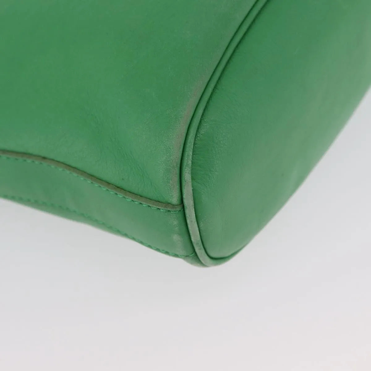 Celine Vintage Leather, Green, Leather, Shoulder Bag