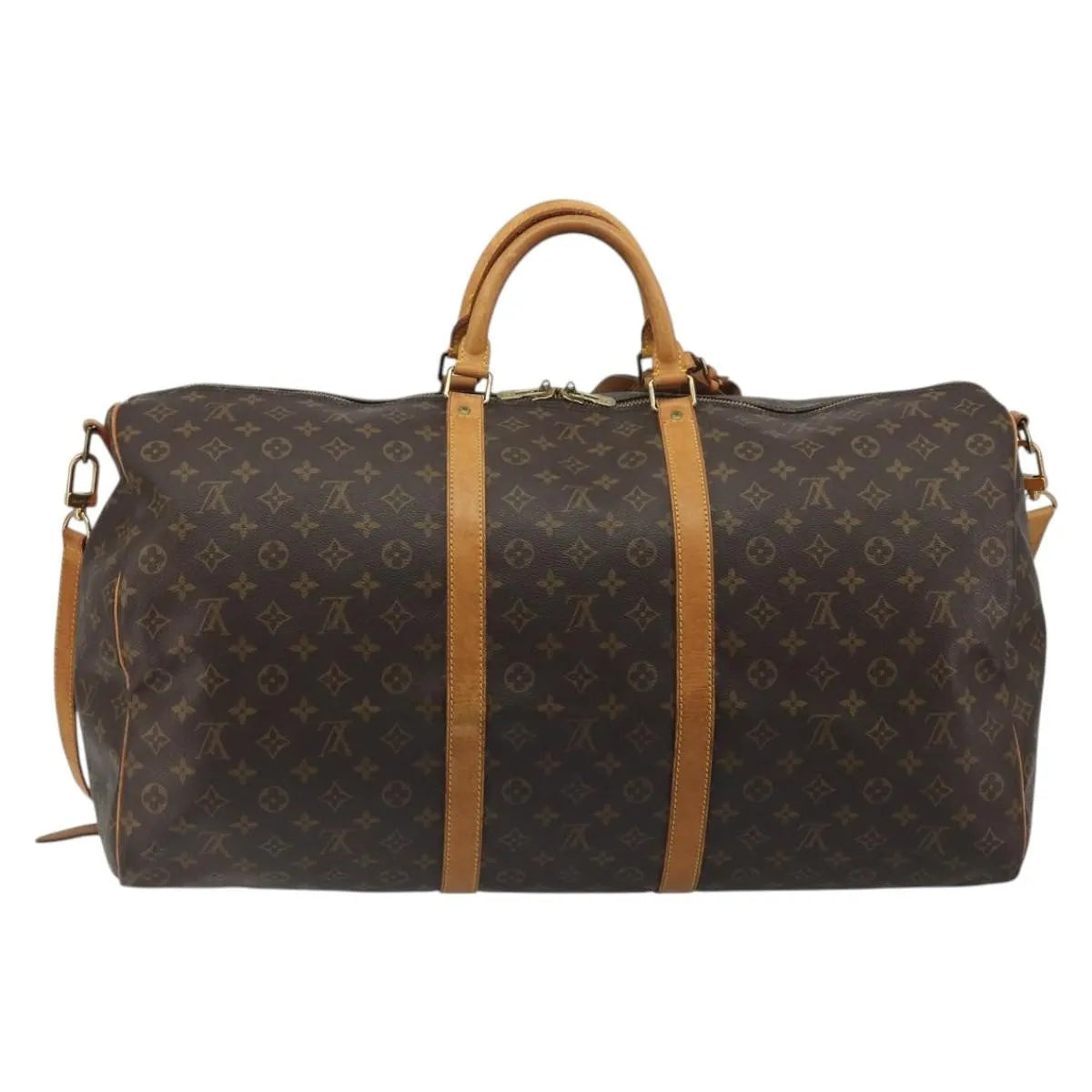 Louis Vuitton Keepall Bandoulière Monogram, Brown, Canvas, Travel Bag
