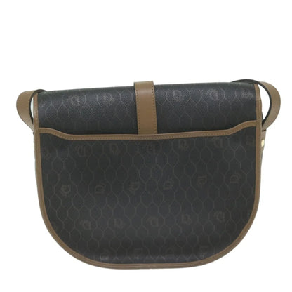 Christian Dior Vintage CD Flap Canvas, Black, Canvas, Shoulder Bag