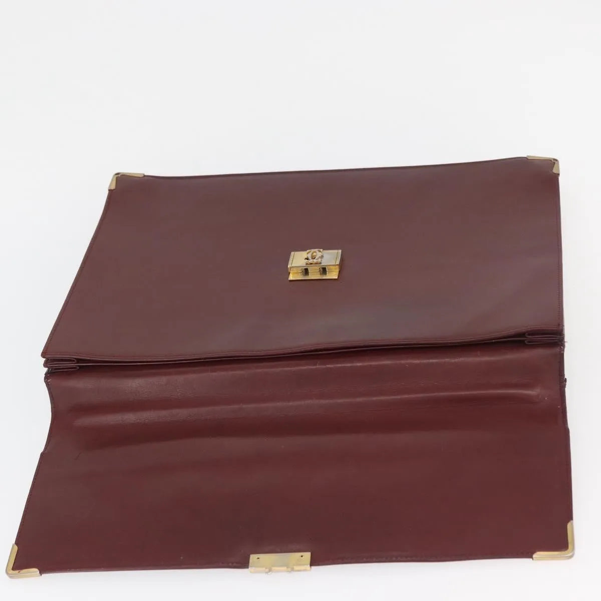 cartier Vintage must de Cartier Leather, Burgundy, Leather, Briefcase