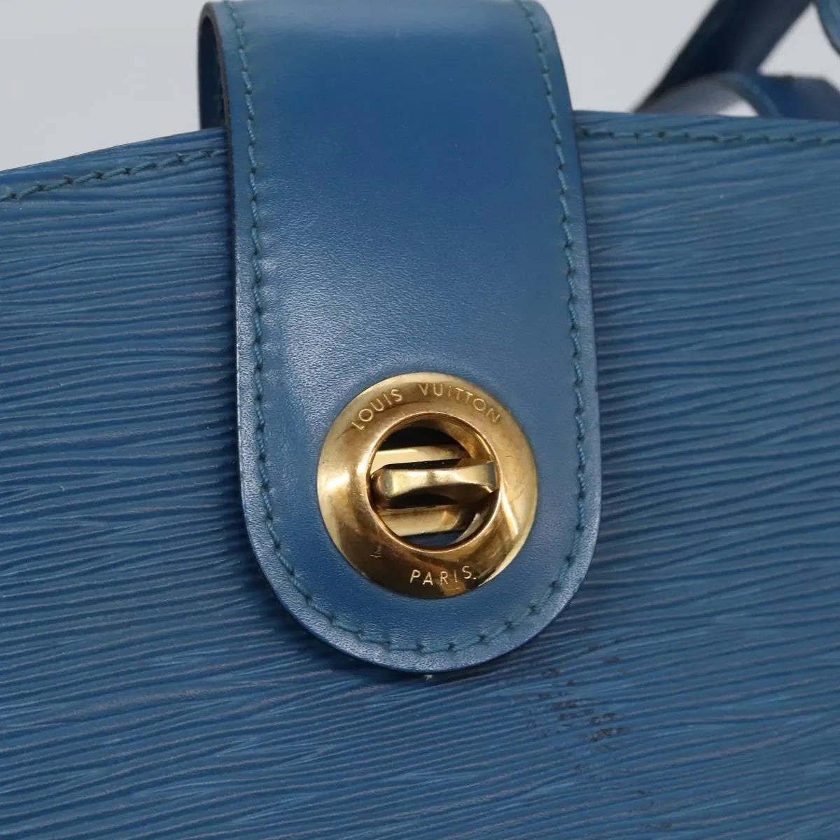 Louis Vuitton Cluny Epi Leather, Blue, Leather, Shoulder Bag