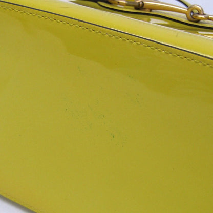Gucci Bright Bit Convertible Tote Patent leather, Yellow, Patent Leather, Handbag