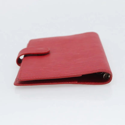 Louis Vuitton Agenda Cover Damier, Red, Leather, Clutch