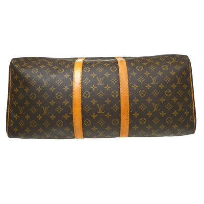 Louis Vuitton Keepall Monogram, Brown, Canvas, Travel Bag
