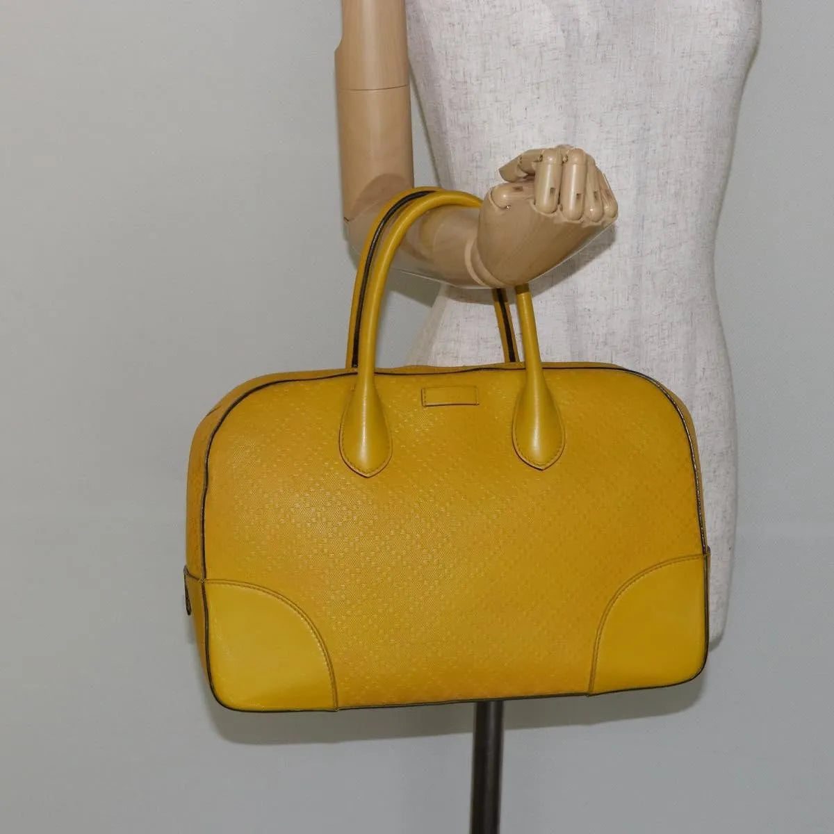 Gucci Bright Top Handle Diamante Leather, Yellow, Leather, Handbag