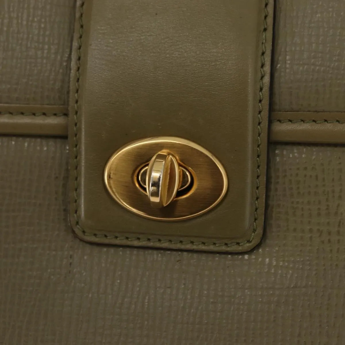 Gucci Vintage Leather, Green, Leather, Handbag