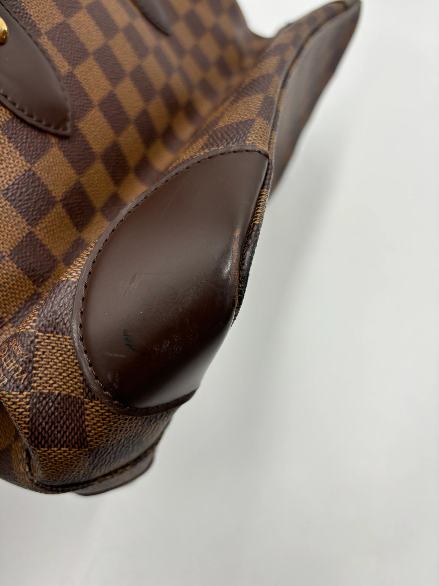 Louis Vuitton Hampstead Damier Ebene, Brown, Canvas, Tote Bag