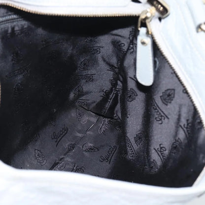 Gucci Zip Top Messenger Guccissima Leather, Gray, Canvas, Shoulder Bag