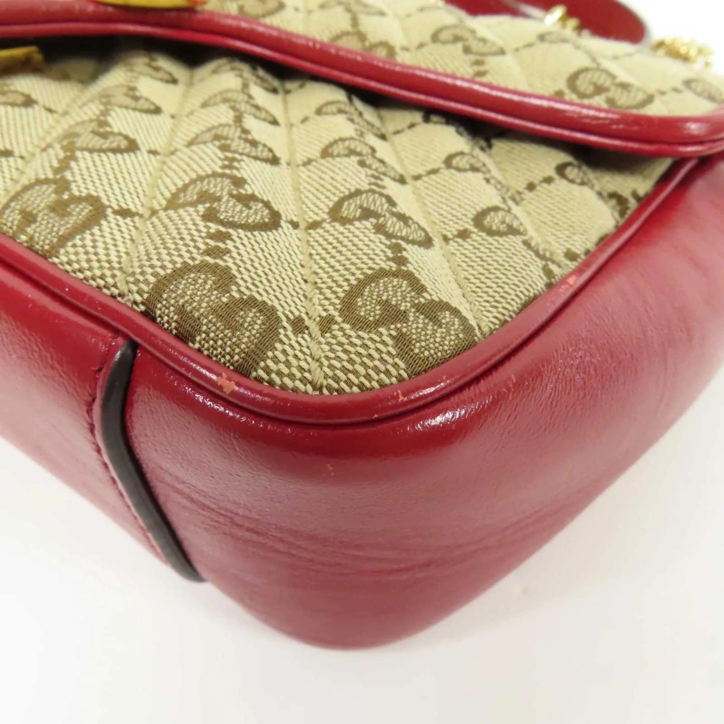 Gucci GG marmont Canvas, Beige, Canvas, Shoulder Bag