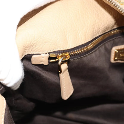 Miu Miu Convertible Satchel Leather, Beige, Leather, Handbag