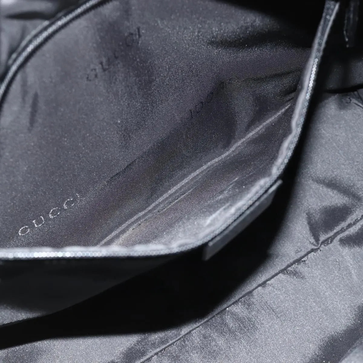 Gucci Double Pocket Hobo Nylon, Beige, Nylon, Shoulder Bag