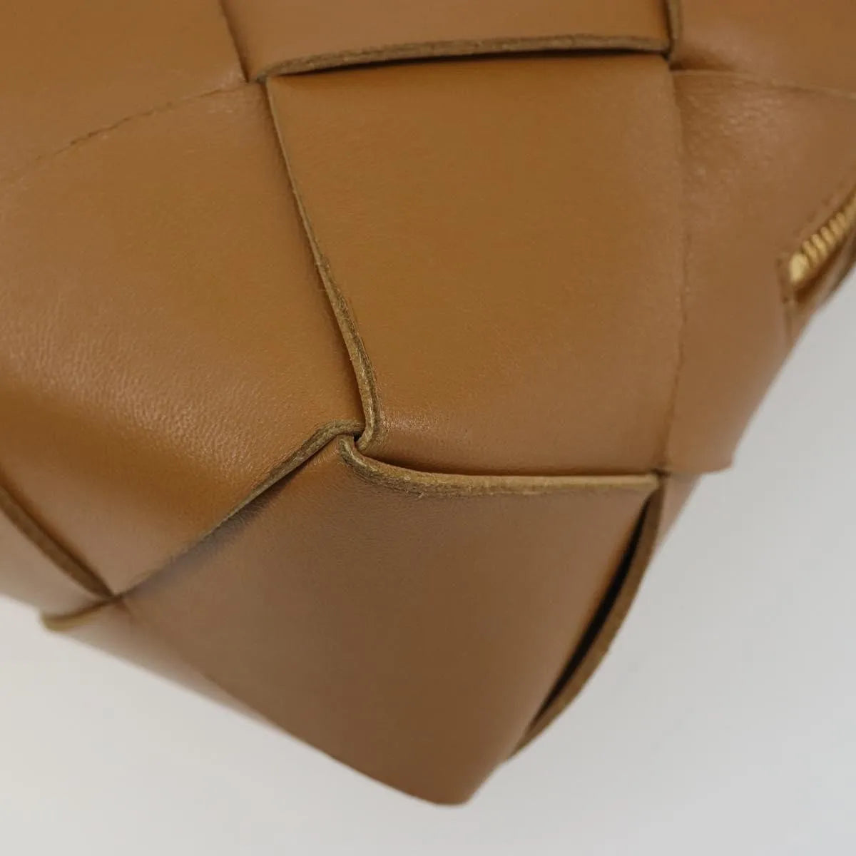 Bottega Veneta Cassette Camera Maxi Intrecciato Leather, Brown, Leather, Shoulder Bag