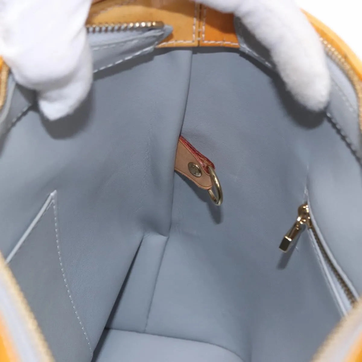 Louis Vuitton Houston Monogram Vernis, Yellow, Patent Leather, Handbag